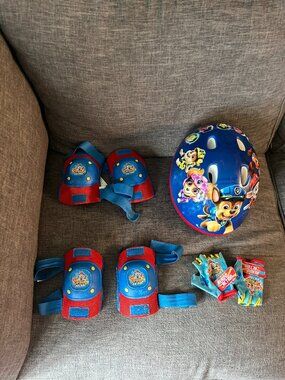 Kids Paw Patrol Helmet, Knee pads, Elbow Pads Bundle